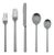 Mepra Stile 5-Piece Flatware Set, Ice Oro Black For Sale