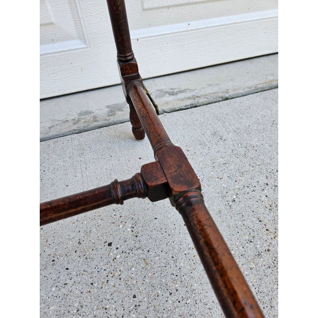 Crotch Mahogany Georgian Spider Leg Side Table With Drawer For Sale - Image 10 of 11
