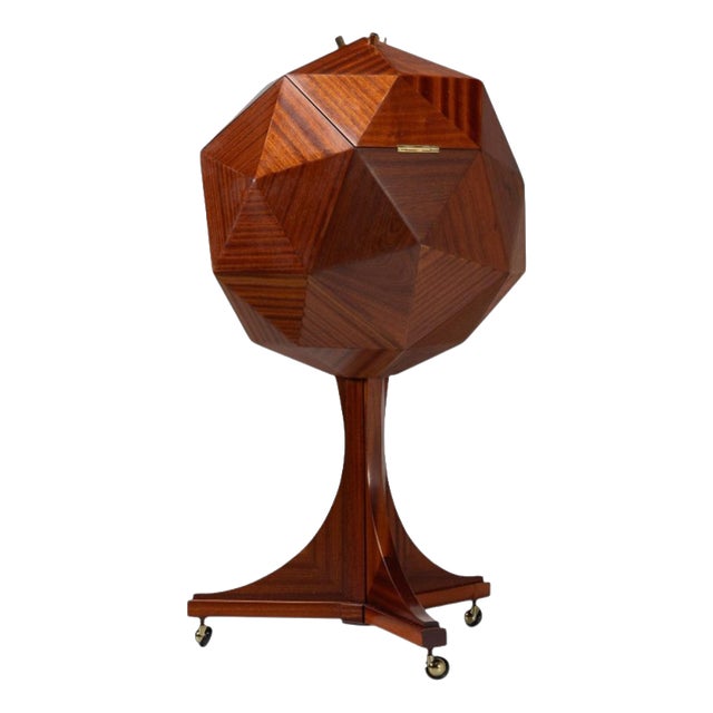 Vuillermoz Polyhedron Bar Cabinet, France, 1960 For Sale