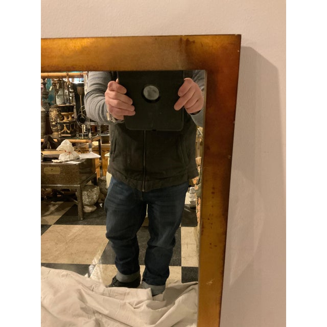 1960s Gold Metallic Finish Wood Mirrors- A Pair For Sale In New York - Image 6 of 10