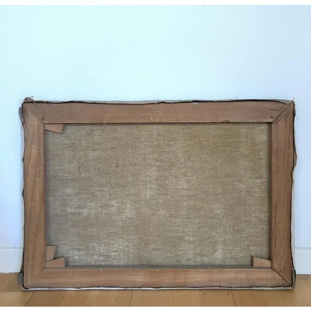 R. Liegaut, Vue sur le Salève et l'Arve, Campagne genevoise, Oil on Canvas For Sale - Image 8 of 9