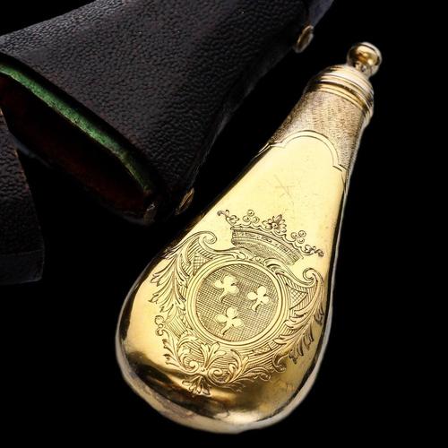 Antique Silver Gilt Scent Flask with Coronet Engraving, 1690s For Sale - Image 16 of 18