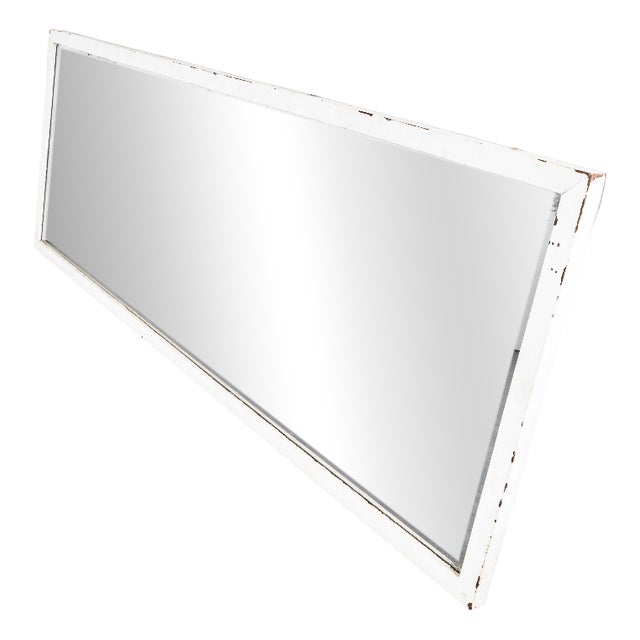 Large Rectangular Pine Panel Back Mirror, 1920s For Sale