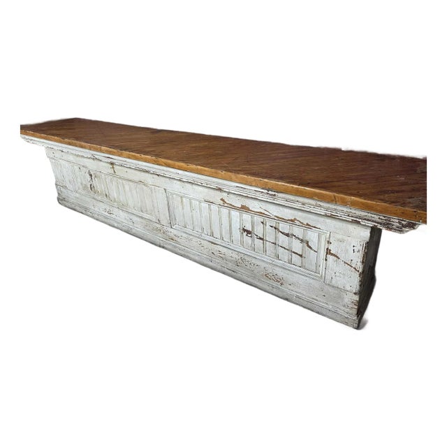 Mid 19th Century Antique Pine Eastern Shore Store Counter For Sale