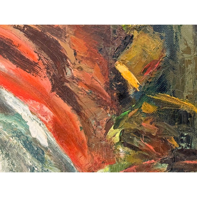 Blue Late 20th Century J. Lamm Boats Seascape Oil Painting, Framed For Sale - Image 8 of 12