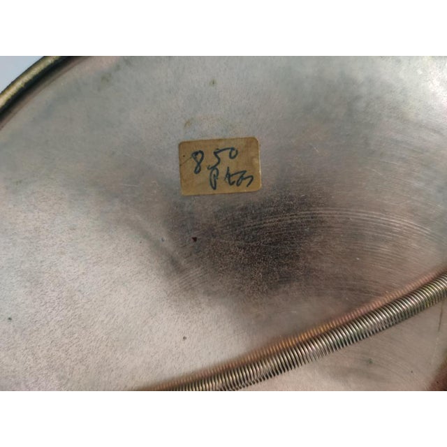 Metal Vintage Lacquered Copper Decorative Plates, 1950s, Set of 2 For Sale - Image 7 of 14