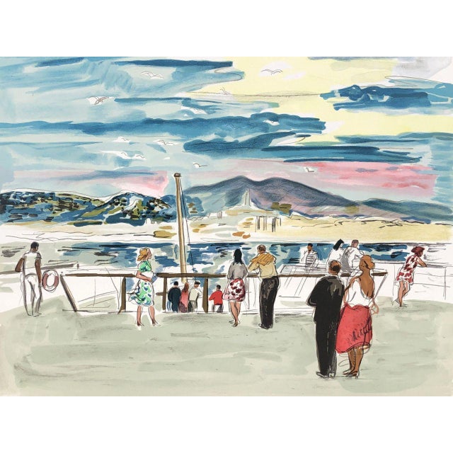 Yves BRAYER (1907-1990)Marseille: The CornicheOriginal color lithographSigned in pencilLimited edition of 242 copies (the...