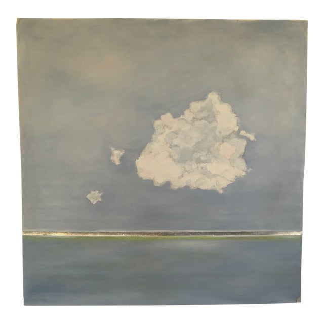 Cloud With Blue Sky and Silver Horizon Original Art by Natalie Mitchell/Sette Design For Sale