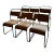Mid-Century Modern Circa 1960s Stadium Tubular Bentwood Style Stacking Chairs- Set of 6 For Sale