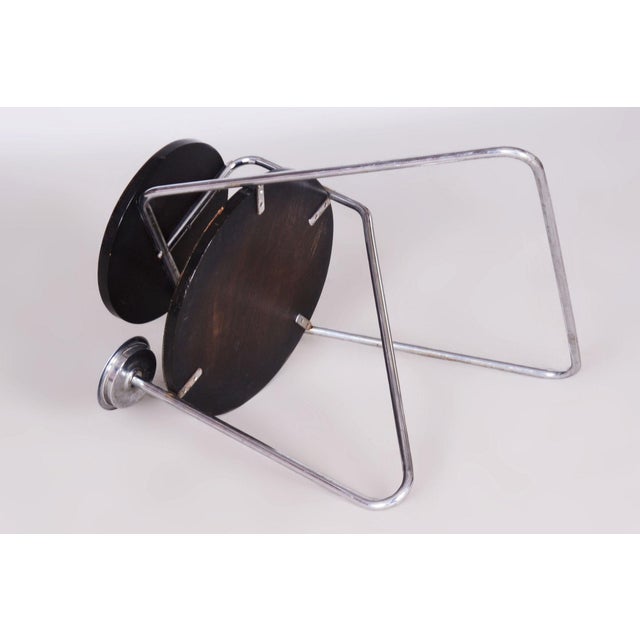 Wood Small Bauhaus Table in Chrome from Mücke Melder, 1930s For Sale - Image 7 of 9