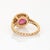 Early 21st Century Pink Tourmaline Diamond Ring Sz 7 Estate 18k Yellow Gold Oval Cut Jewelry For Sale - Image 5 of 6