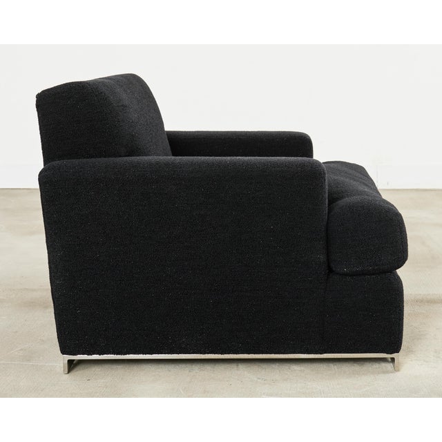 Metal Ralph Lauren Pryce Club Chair Polished Steel Sled Feet For Sale - Image 7 of 18