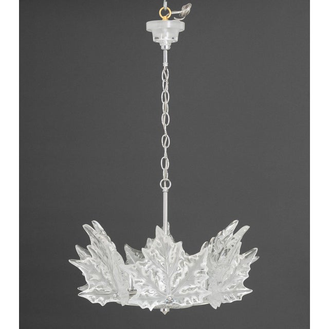 Contemporary Lalique Crystal "Champs-Elysees" Two-Tier Chandelier For Sale - Image 3 of 12