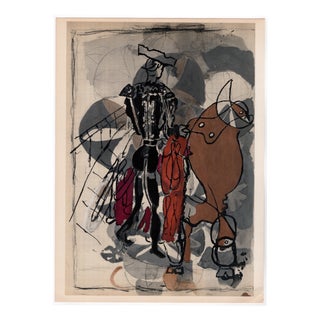 Georges Braque, Bullfighter, 1955, Lithograph For Sale