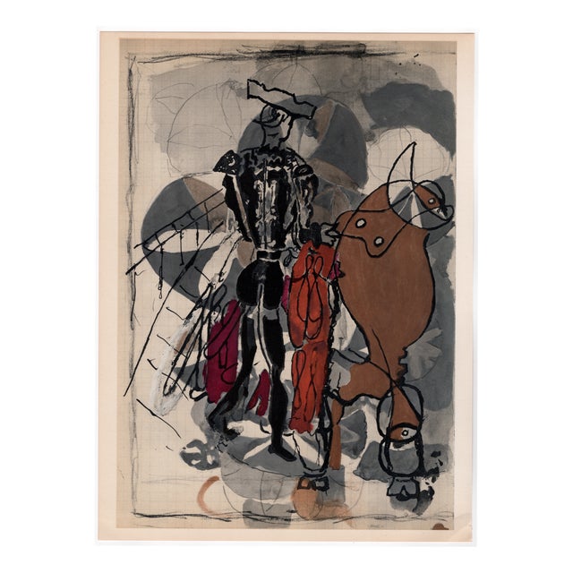 Georges Braque, Bullfighter, 1955, Lithograph For Sale