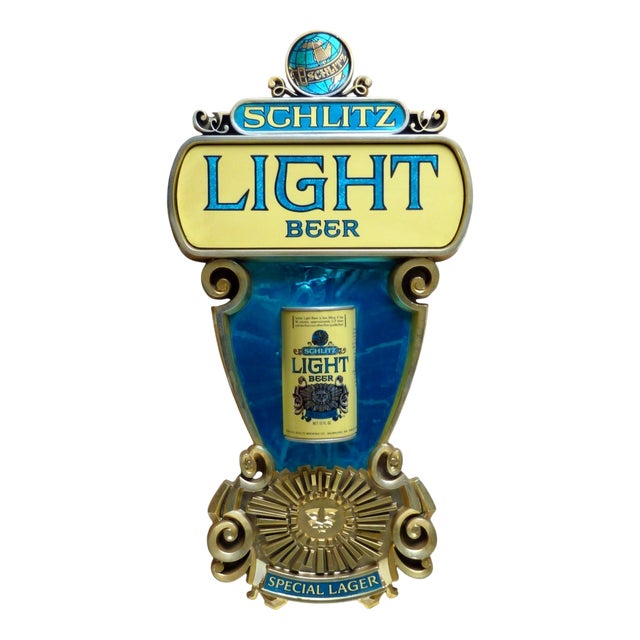 Schlitz Light Beer Sign, USA, 1990 For Sale