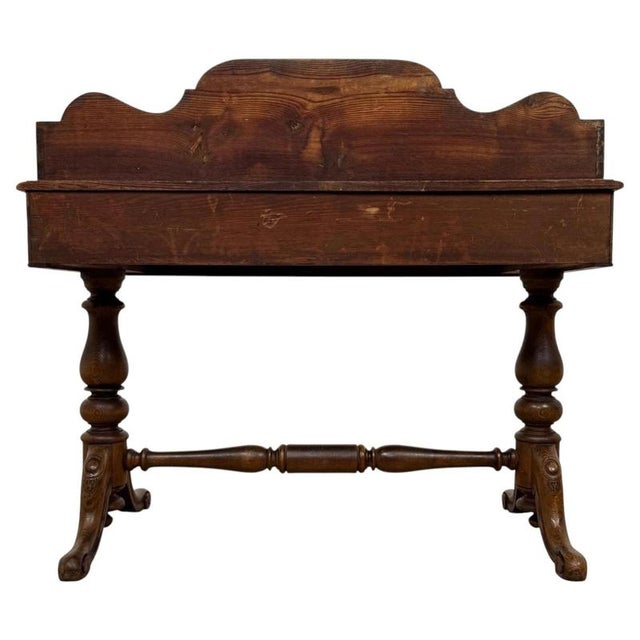Wood 19th Century Antique English Oak Washstand For Sale - Image 7 of 10