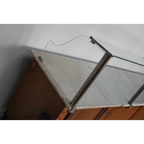 1920s Large Antique Art Deco German Oak & Marble Chocolate Shop Counter, 1920s For Sale - Image 5 of 18