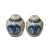This is a pair of small size blue and white ginger jars with Chinese Oriental scenery character theme. There is a...