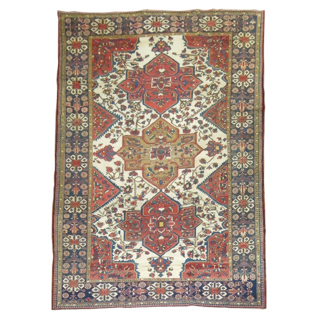 Tribal Antique Bakhtiari Rug For Sale - Image 15 of 18