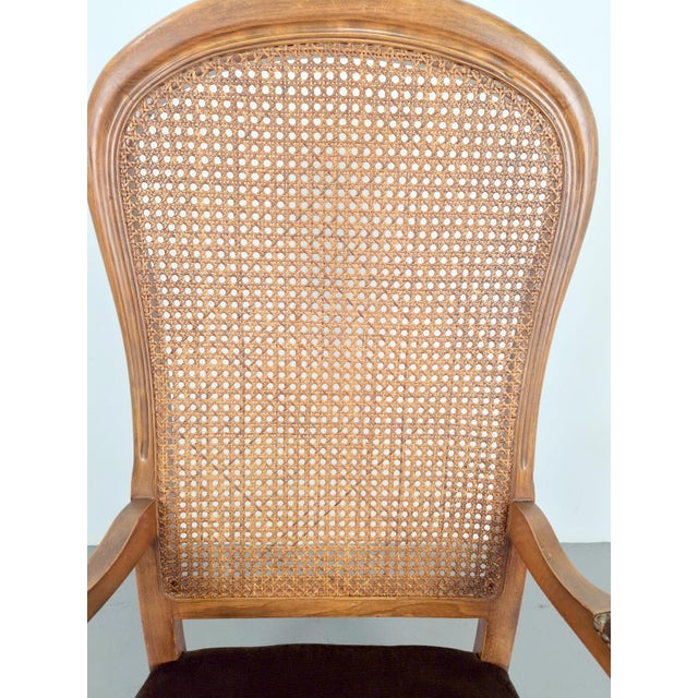 Vintage French-Style Cane-Back Armchair, 1920 For Sale - Image 12 of 13
