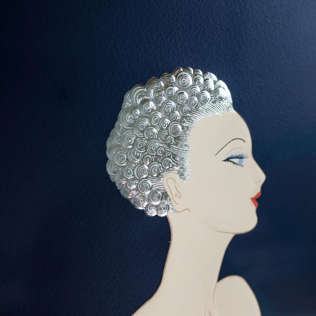 1980s Erté "Twins," Embossed, Signed and Numbered Serigraph, 1987 For Sale - Image 5 of 11