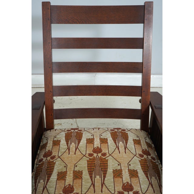Stickley Mission Oak Reclining Morris Chair For Sale - Image 9 of 18