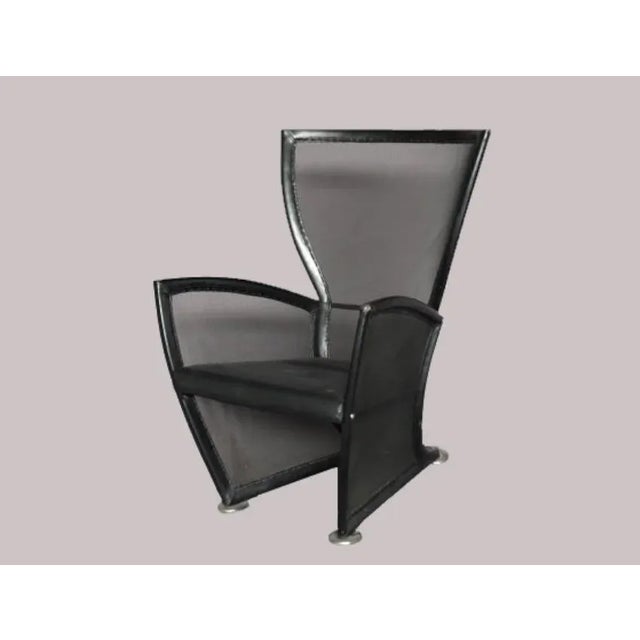 1970s Vintage Italian Leather Lounge Chair from Paolo Nava, 1970s For Sale - Image 5 of 5