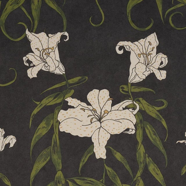 Contemporary Schumacher x Backdrop Lady Lilith Wallpaper In Carbon For Sale - Image 3 of 4