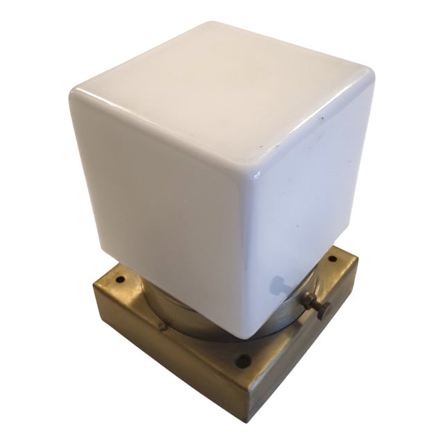 Bauhaus Cubic Ceiling Light by Atrax Berlin or Rubli The Hague, 1930s For Sale