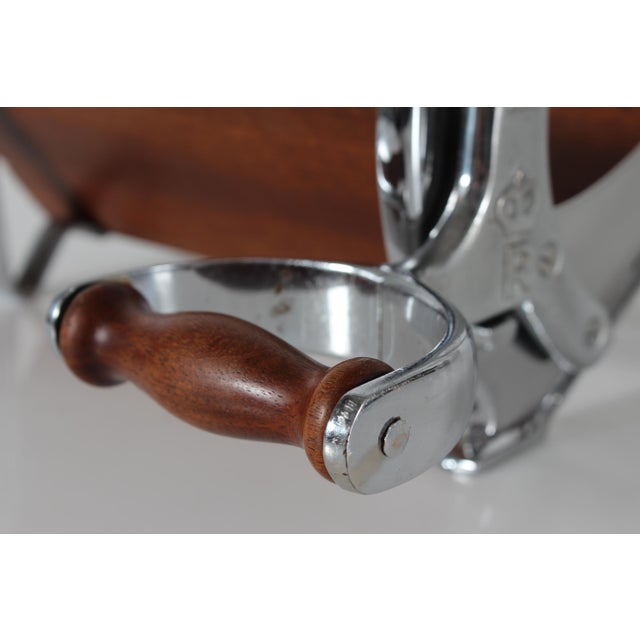 Silver Long Danish Model 294 Bread Slicer in Chromium and Mahogany from Raadvad, 1950s For Sale - Image 8 of 12