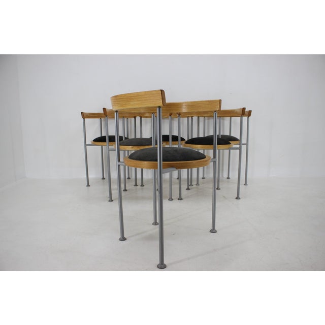 Dining Chairs by Borge Lindau for Bla Station, Sweden, 1990s, Set of 6 For Sale - Image 6 of 18