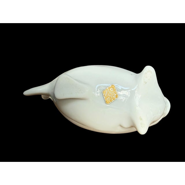 White Vintage Ashtray Fish Tobacciana Otagiri Blowfish For Sale - Image 8 of 9