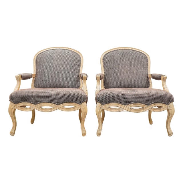Skylar Peppler Custom Upholstered Lounge Chairs (Set of 2) For Sale