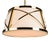 Polished Lacquered Brass and Natural Linen Pendant Light by ZAVADSKI For Sale