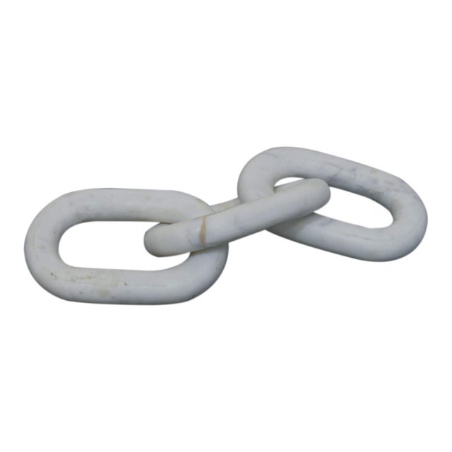 Add sophistication to your home décor with this stunning marble chain sculpture. Each link is handcrafted from natural...