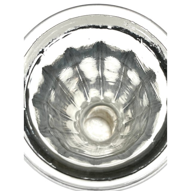 Vintage Art Deco Pressed Glass Vase by Pierre Davesn, 1930s For Sale - Image 11 of 16