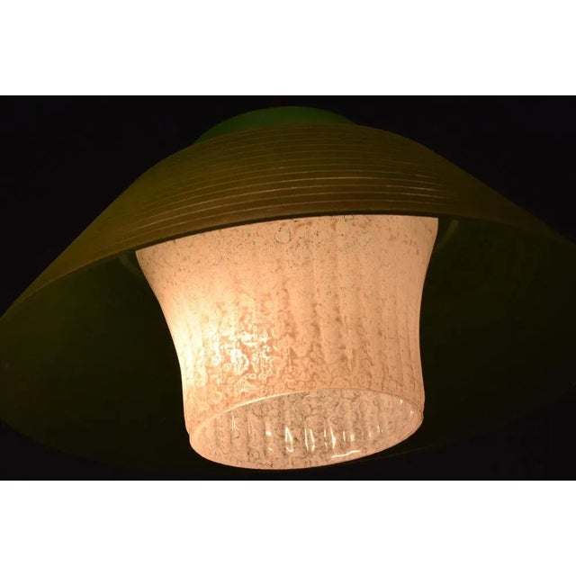 Green Mid-Century Glass Pendant, 1960s For Sale - Image 8 of 12
