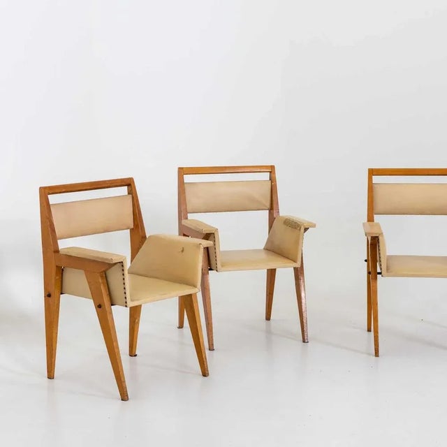 Mid-Century Armchairs by Vittorio Armellini, Italy, Set of 3 For Sale - Image 3 of 10