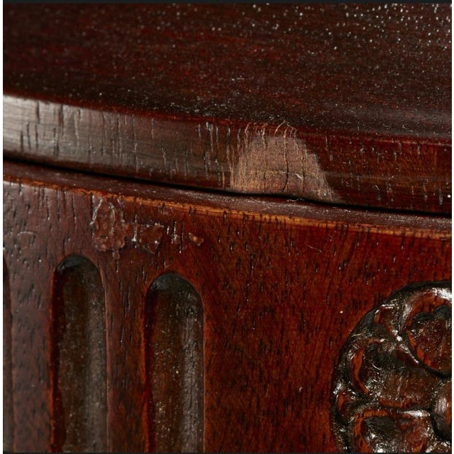 English Pair George III Style Mahogany Knife/Cutlery Urns For Sale - Image 3 of 8