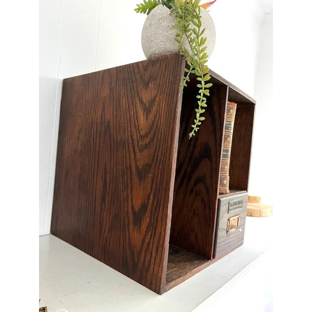 1930s Vintage Wooden Desk Organizer, Alling & Cory Co. For Sale In New York - Image 6 of 10