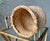 Wood Stylish Mid 20th-Century Rattan & Bamboo Zig Zag Aka Herringbone Pattern Cachepot / Planter Basket For Sale - Image 7 of 18