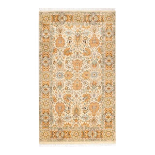 Mogul, One-of-a-Kind Hand-Knotted Area Rug in Ivory, 3' 2" x 5' 5" For Sale