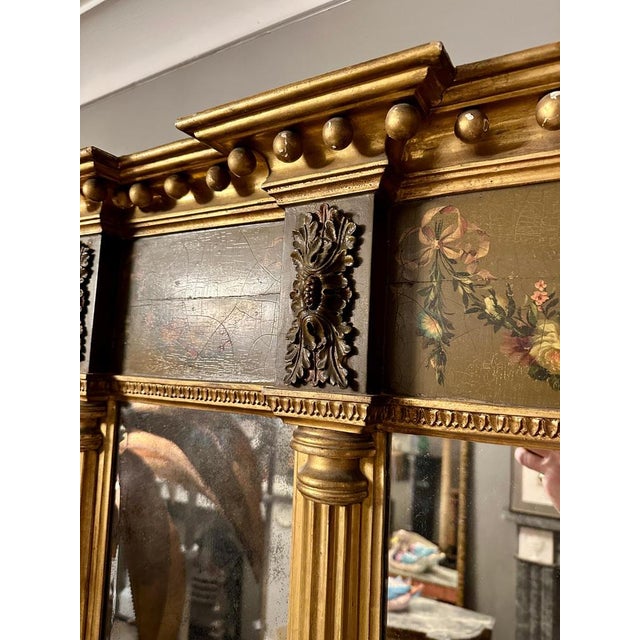 Gold Antique George III Gold Gilt Overmantle Mirror, 1790 For Sale - Image 8 of 17