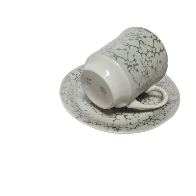 Vintage Polish Cup and Saucer from Wałbrzych Pottery, 1970s, Set of 2 For Sale - Image 4 of 12
