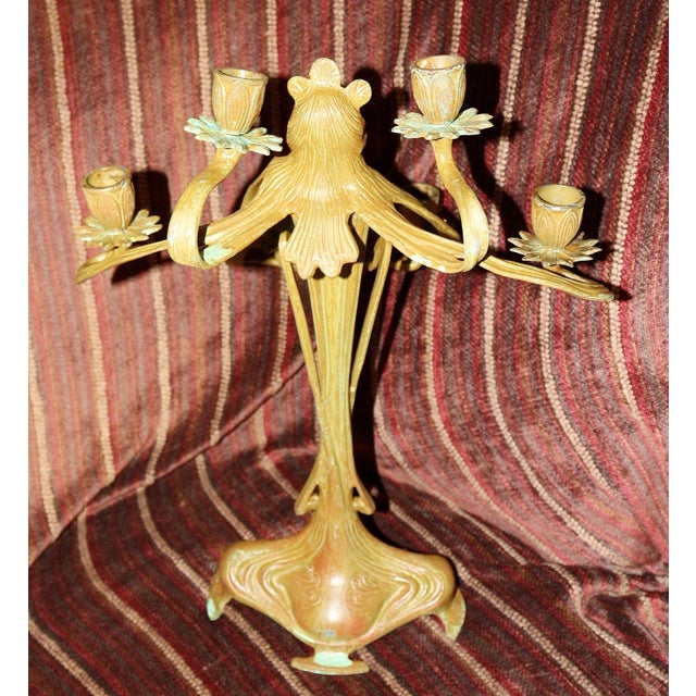 Antique Jugendstil Achille Gamba Candelabra For Sale - Image 4 of 4