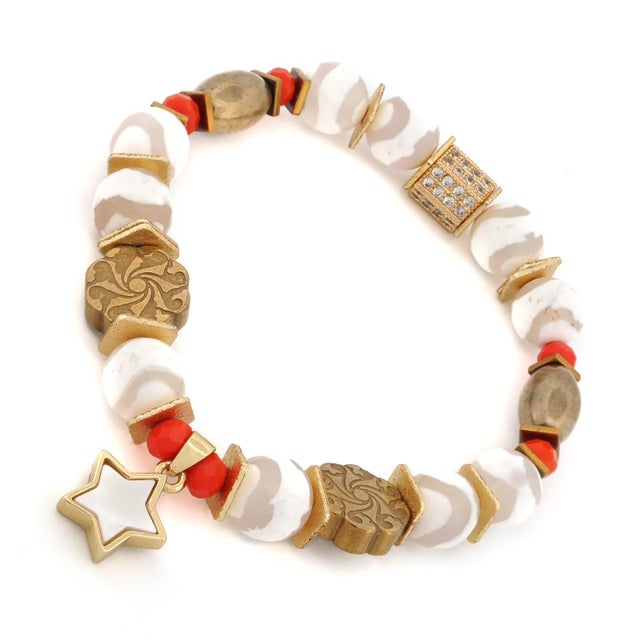 Early 21st Century Radiant Harmony Star Beaded Bracelet For Sale - Image 5 of 6