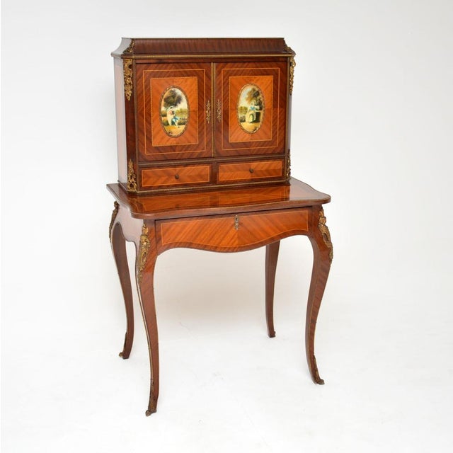 French Ormolu Mounted Writing Desk, 1930s For Sale - Image 11 of 11