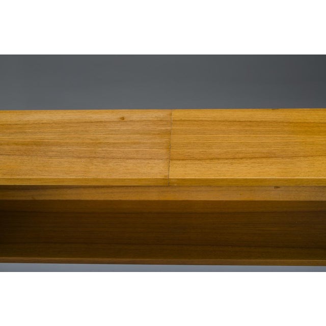 Brown Mid-Century Wall Unit Cabinet and Sideboard in Walunt, 1970s, Set of 2 For Sale - Image 8 of 17