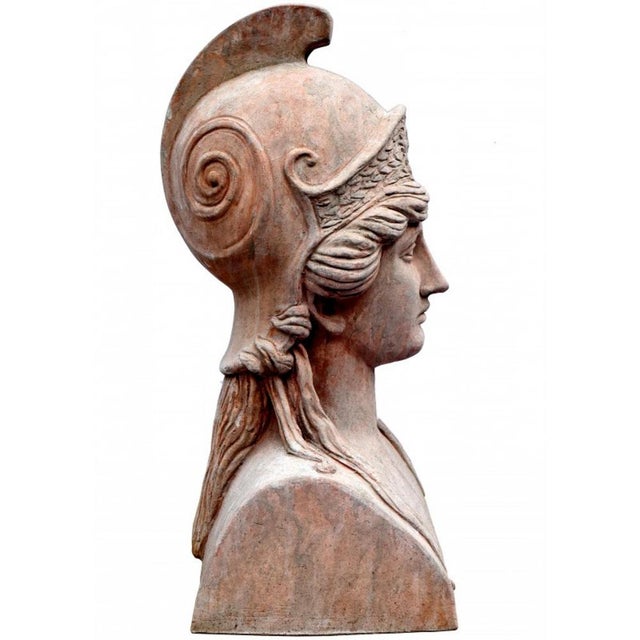 Herma of Athena in Terracotta, 1900s For Sale - Image 6 of 7